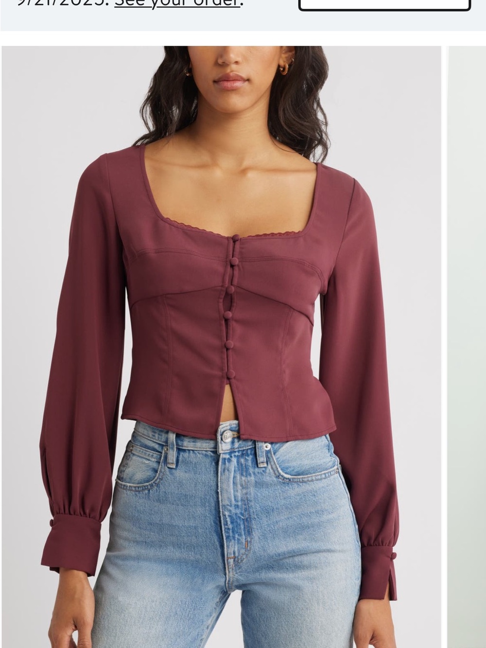 Open Edit Matte Satin Corset Top
